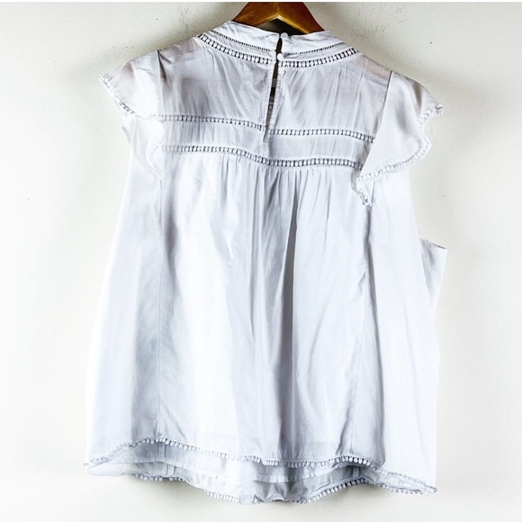 J.Crew Crochet Ruffle Top Blouse 2X - Picture 2 of 4